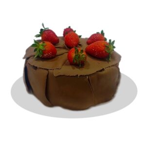 Bolo Mousse de Chocolate com Morango Diet